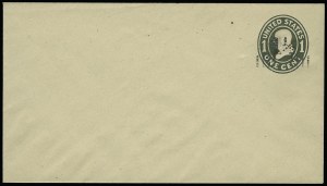 Sale 923, Lot 3378, Postal Stationery, 1-1/2c on 1c Green on Manila Entire of 1907-16, Die 1 (U494) Sale 923, Lot 3378, Postal Stationery