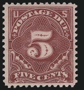Sale 924, Lot 161, 1895-97 Watermarked Bureau Postage Due Issue
