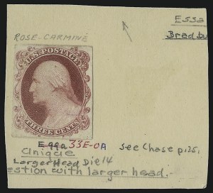 Sale 930, Lot 1031, Essays, Proofs and Specimens: 1851-56 Issue