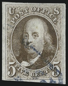 Sale 930, Lot 1295, 1847 Issue (Scott 1-2)