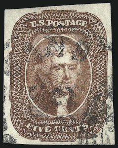 Sale 930, Lot 1419, 1851-56 Issue (Scott 5-17)