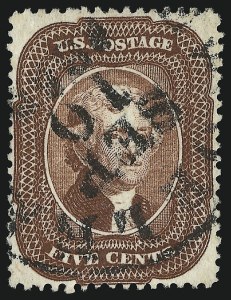 Sale 930, Lot 1540, 1857-60 Issue (Scott 18-39), 5c Red Brown (28) Sale 930, Lot 1540, 1857-60 Issue (Scott 18-39)