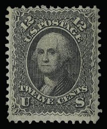 Sale 930, Lot 1835, 1867-68 Grilled Issue (Scott 79-101), 12c Black, F. Grill (97) Sale 930, Lot 1835, 1867-68 Grilled Issue (Scott 79-101)