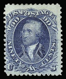 Sale 930, Lot 1854, 1867-68 Grilled Issue (Scott 79-101)