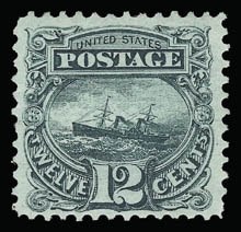 Sale 930, Lot 1913, 1869 Pictorial Issue (Scott 112-122), 12c Green (117) Sale 930, Lot 1913, 1869 Pictorial Issue (Scott 112-122)