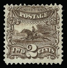 Sale 930, Lot 1961, 1875 Re-Issue of 1869 Pictorial Issue (Scott 123-133), 2c Brown, Re-Issue (124) Sale 930, Lot 1961, 1875 Re-Issue of 1869 Pictorial Issue (Scott 123-133)