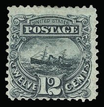Sale 930, Lot 1972, 1875 Re-Issue of 1869 Pictorial Issue (Scott 123-133), 12c Green, Re-Issue (128) Sale 930, Lot 1972, 1875 Re-Issue of 1869 Pictorial Issue (Scott 123-133)