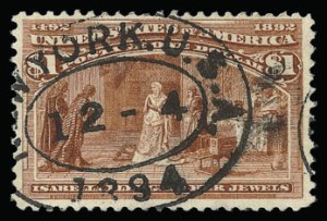 Sale 930, Lot 2185, 1893 Columbian Issue (Scott 230-245), $1.00 Columbian (241) Sale 930, Lot 2185, 1893 Columbian Issue (Scott 230-245)