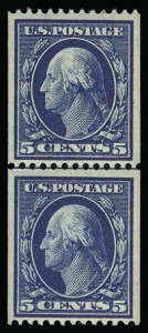 Sale 930, Lot 2402, 1908-10 Washington-Franklin Issues (Scott 331-356), 5c Blue, Coil (351) Sale 930, Lot 2402, 1908-10 Washington-Franklin Issues (Scott 331-356)