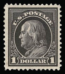 Sale 930, Lot 2504, 1912-14 Washington-Franklin Issue (Scott 405-423), $1.00 Violet Brown (423) Sale 930, Lot 2504, 1912-14 Washington-Franklin Issue (Scott 405-423)