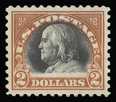 Sale 930, Lot 2632, 1917-19 Issues (Scott 481-524), $2.00 Orange Red & Black (523) Sale 930, Lot 2632, 1917-19 Issues (Scott 481-524)