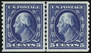 Sale 932, Lot 153, 1914 Coil Issue (Scott 441 to 447)