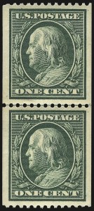 Sale 932, Lot 57, 1910-11 Coil Issue (Scott 385 to 389)