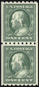 Sale 932, Lot 71, 1910-13 Coil Issue (Scott 390 to 396)