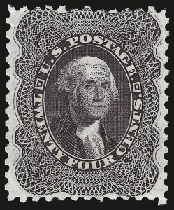 Sale 938, Lot 1105, 1875 Reprint of 1857-60 Issue, 24c Blackish Violet, Reprint (45) Sale 938, Lot 1105, 1875 Reprint of 1857-60 Issue