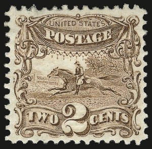 Sale 938, Lot 1187, 1869 Pictorial Issue, 2c Brown (113) Sale 938, Lot 1187, 1869 Pictorial Issue