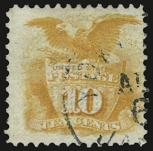 Sale 938, Lot 1207, 1869 Pictorial Issue, 10c Yellow (116) Sale 938, Lot 1207, 1869 Pictorial Issue