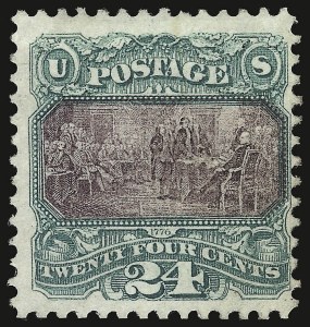 Sale 938, Lot 1219, 1869 Pictorial Issue, 24c Green & Violet (120) Sale 938, Lot 1219, 1869 Pictorial Issue