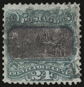 Sale 938, Lot 1220, 1869 Pictorial Issue, 24c Green & Violet (120) Sale 938, Lot 1220, 1869 Pictorial Issue