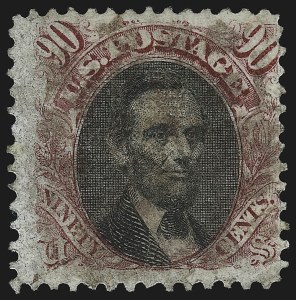 Sale 938, Lot 1227, 1869 Pictorial Issue, 90c Carmine & Black (122) Sale 938, Lot 1227, 1869 Pictorial Issue