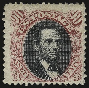 Sale 938, Lot 1259, 1875 Re-Issue of 1869 Pictorial Issue, 90c Carmine & Black, Re-Issue (132) Sale 938, Lot 1259, 1875 Re-Issue of 1869 Pictorial Issue