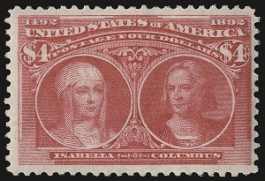 Sale 938, Lot 1400, 1893 Columbian Issue, $4.00 Columbian (244) Sale 938, Lot 1400, 1893 Columbian Issue