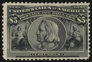 Sale 938, Lot 1404, 1893 Columbian Issue, $5.00 Columbian (245) Sale 938, Lot 1404, 1893 Columbian Issue