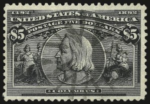 Sale 938, Lot 1407, 1893 Columbian Issue, $5.00 Columbian (245) Sale 938, Lot 1407, 1893 Columbian Issue