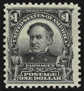 Sale 938, Lot 1502, 1902-08 Issues (Scott 300 thru 322), $1.00 Black (311) Sale 938, Lot 1502, 1902-08 Issues (Scott 300 thru 322)