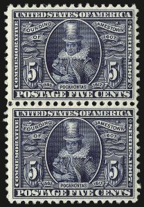Sale 938, Lot 1533, Louisiana Purchase, Jamestown Issues, 5c Jamestown (330) Sale 938, Lot 1533, Louisiana Purchase, Jamestown Issues