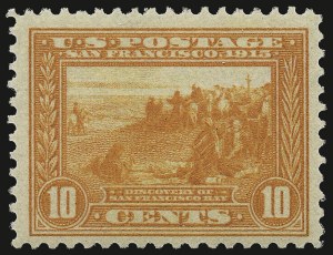 Sale 938, Lot 1596, 1913-15 Panama-Pacific Issue (Scott 397 thru 404), 10c Orange, Panama-Pacific (400A) Sale 938, Lot 1596, 1913-15 Panama-Pacific Issue (Scott 397 thru 404)