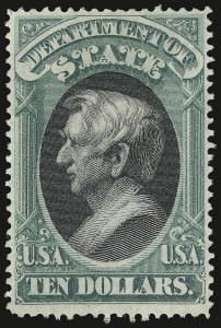 Sale 938, Lot 1886, Officials, $10.00 State (O70) Sale 938, Lot 1886, Officials