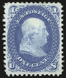 Sale 941, Lot 1043, 1868 Grilled Issue