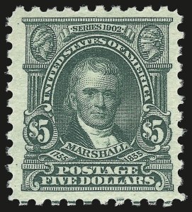 Sale 946, Lot 1105, 1916-17 Issues (Scott 462-480), $2.00 Dark Blue, $5.00 Light Green (479-480) Sale 946, Lot 1105, 1916-17 Issues (Scott 462-480)