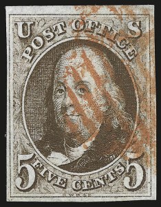 Sale 946, Lot 141, 1847 Issue (Scott 1-2)