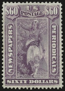Sale 946, Lot 1450, Newspapers and Periodicals, $60.00 Violet, 1875 Issue (PR32) Sale 946, Lot 1450, Newspapers and Periodicals