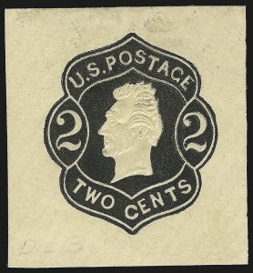 Sale 946, Lot 1509, Postal Stationery, 2c Black on Buff, Die 2 (U48) Sale 946, Lot 1509, Postal Stationery