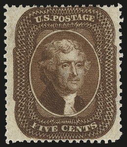 Sale 946, Lot 273, 1857-60 Issue (Scott 18-39)