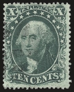 Sale 946, Lot 286, 1857-60 Issue (Scott 18-39), 10c Green, Ty. IV (34) Sale 946, Lot 286, 1857-60 Issue (Scott 18-39)