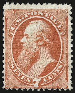 Sale 946, Lot 539, 1870-71 National Bank Note Co. Grilled Issue (Scott 134-144), 7c Vermilion, Grill (138) Sale 946, Lot 539, 1870-71 National Bank Note Co. Grilled Issue (Scott 134-144)