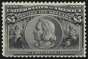 Sale 946, Lot 726, 1893 Columbian Issue (Scott 230-245), $5.00 Columbian (245) Sale 946, Lot 726, 1893 Columbian Issue (Scott 230-245)