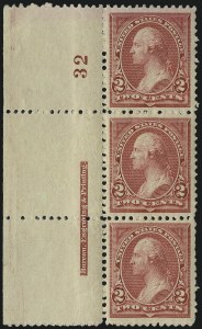 Sale 946, Lot 730, 1894 Unwatermarked Bureau Issue (Scott 246-263)