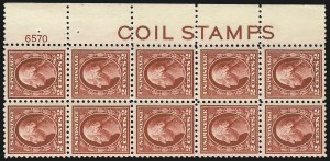 Sale 953, Lot 1110, 1913-15 Washington-Franklin Issues (Scott 424-461)