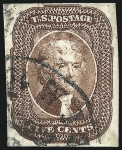 Sale 953, Lot 139, 1851-56 Issue (Scott 5-17)