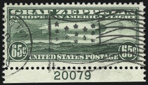 Sale 953, Lot 1396, Air Post, 65c Graf Zeppelin (C13) Sale 953, Lot 1396, Air Post