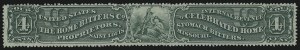 Sale 953, Lot 1883, Medicine Stamps, The Home Bitters Co., 4c Green, Silk Paper (RS130b) Sale 953, Lot 1883, Medicine Stamps