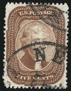 Sale 953, Lot 206, 1857-60 Issue (Scott 18-39)