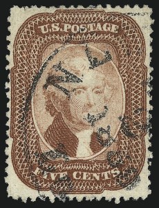 Sale 953, Lot 207, 1857-60 Issue (Scott 18-39)