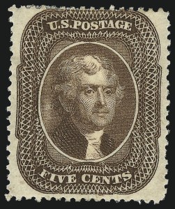 Sale 953, Lot 229, 1857-60 Issue (Scott 18-39)
