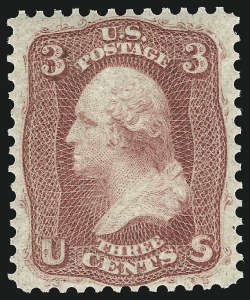 Sale 953, Lot 295, 1861-66 Issue (Scott 56-78), 3c Brown Rose, First Design (56) Sale 953, Lot 295, 1861-66 Issue (Scott 56-78)